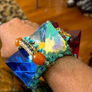 Wendy Gell Colorful Pyramid Bracelet
